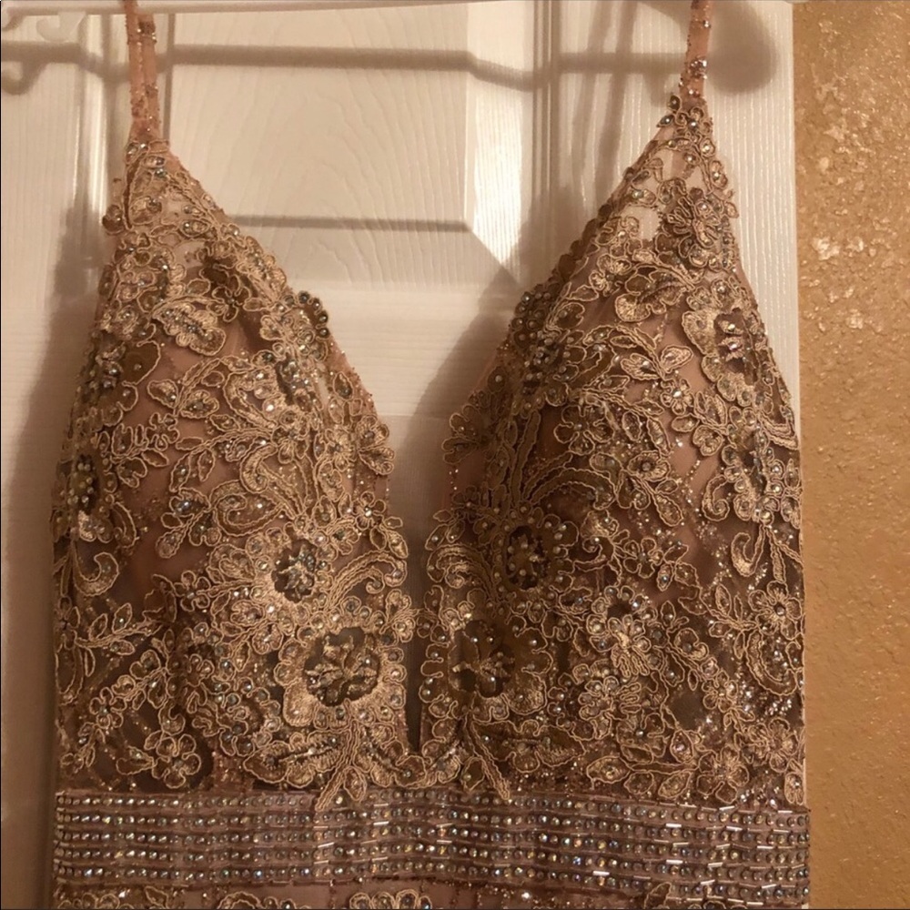 Rose gold prom dress - Picture 8 of 10